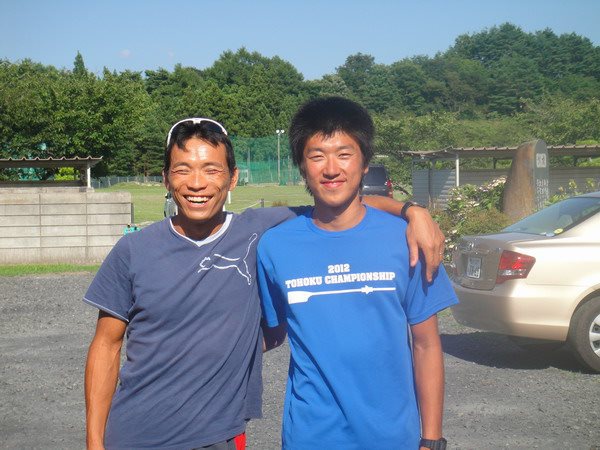2012.8.19オリンピック代表選手：武田大作さん、来県し山田高校ボート部を指導 (2012年 今シーズンを振り返って) 岩手県立山田